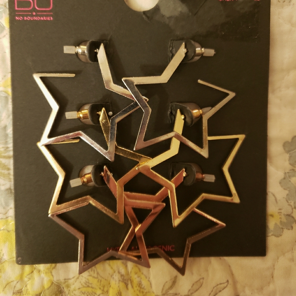 Star Hoop Earrings